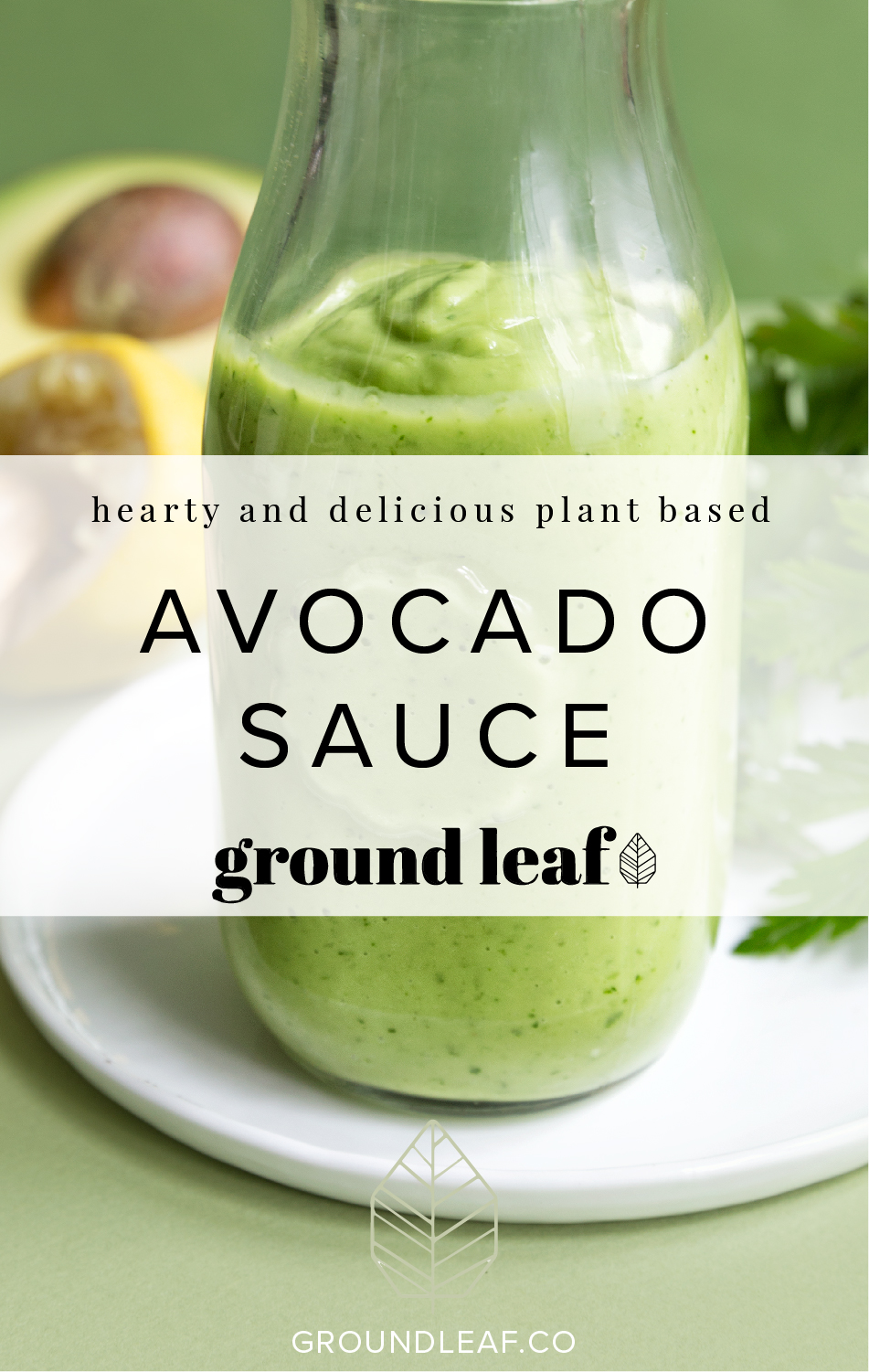 Vegan avocado sauce recipe will all clean, natural ingredients.