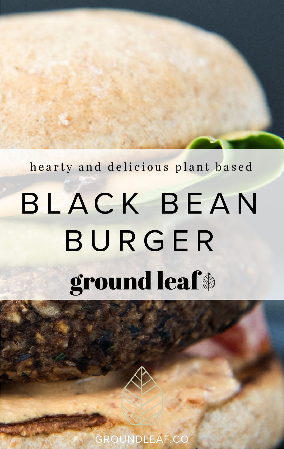 Recipe for a hearty vegan black bean burger. Video recipe included. | Groundleaf.co