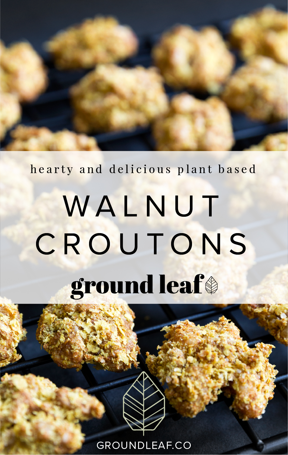 The PERFECT topping for your next salad! Plant-based croutons! Super easy and fast made in your air fryer (can it get any healthier?!) | groundleaf.co
